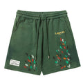 LANVIN Splash ink sports Shorts Green