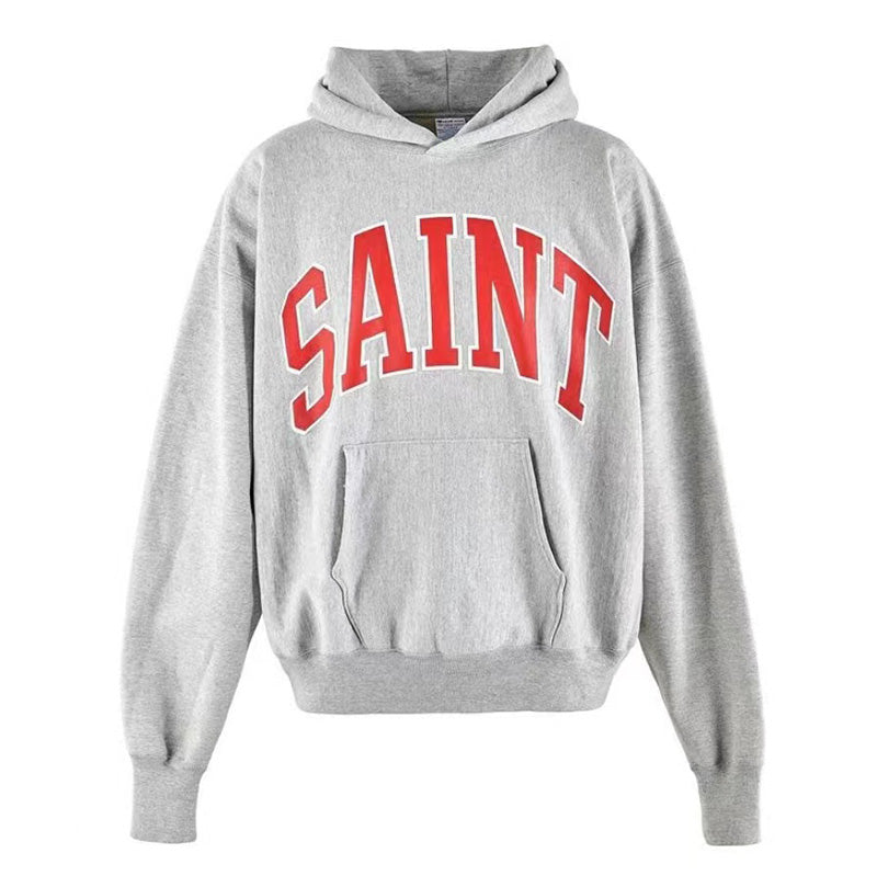 Saint Michael Logo-Print Cotton-Blend Jersey Hoodie