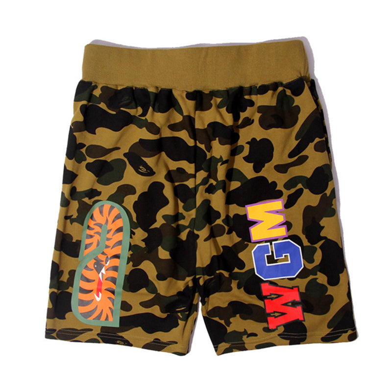 BAPE Color Camo Shark Sweatshorts