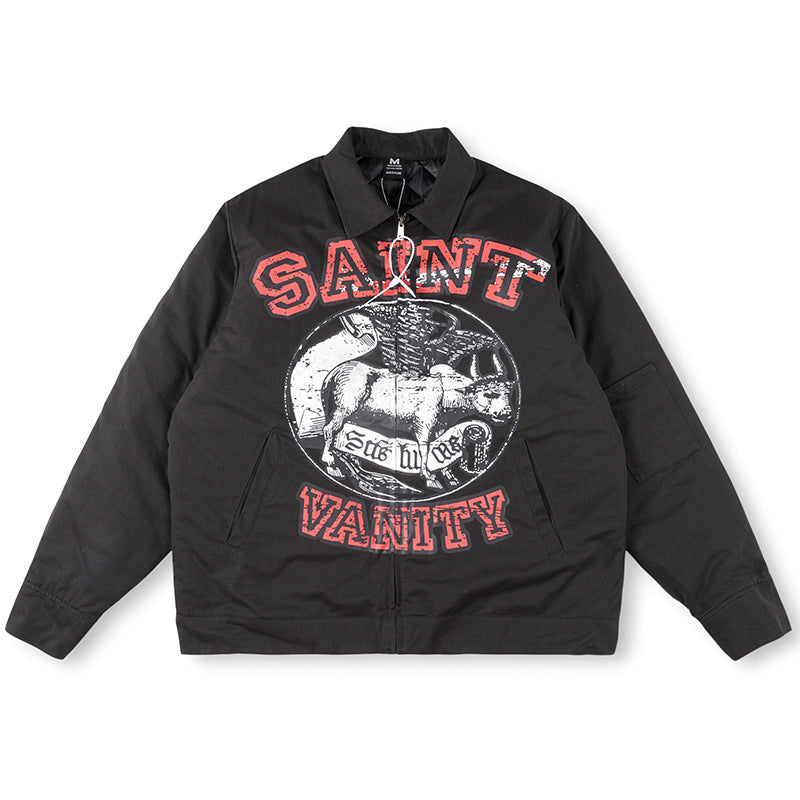 SAINT VANITY  Bull Work Jacket “Black”