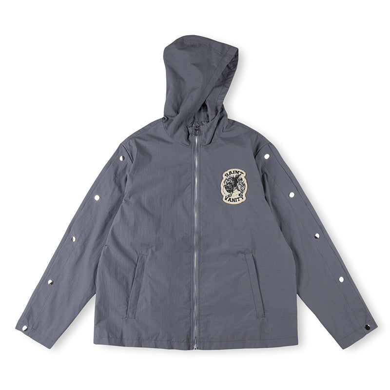 SAINT VANITY  Nylon Hooded Track Jacket