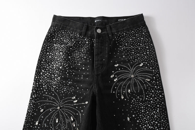 Purple Brand Crystal Diamond Jeans #9125