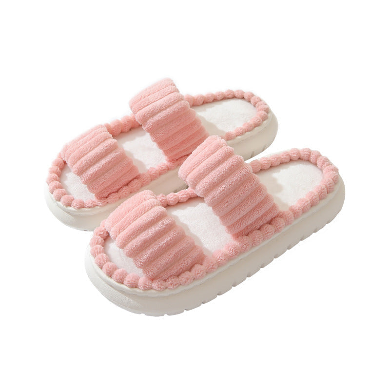 SIRA™ – Cozy Fluffy Open-Toe Home Slippers